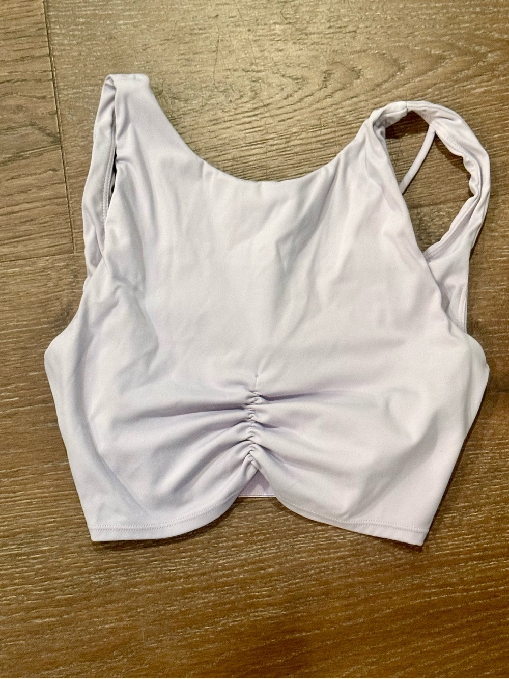 Bloch Light Lavender Ruched Front Crop Tank XS